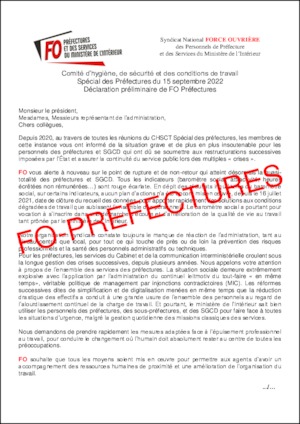 Déclaration préalable et tract CHSCT