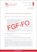 COMPTE RENDU ET DÉCLARATION FO – CSFPE DU 25 OCTOBRE 2022