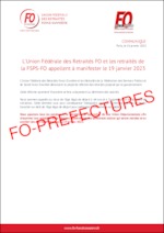 COMMUNIQUE COMMUN UFR-FO Retraités FSPS-FO mobilisation le 19 janvier 2023
