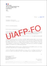 COURRIER UIAFP-FO ET REPONSE MTFP : EGALITE PROFESSIONNELLE