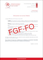 Déclaration du bureau fédéral FGF FO ce mardi 13 juin 2023