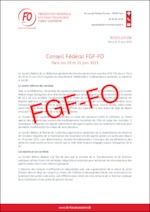 RÉSOLUTION DU CONSEIL FÉDÉRAL FGF-FO – 20-21 JUIN 2023