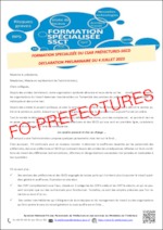 Déclaration 4 juillet 2023 formation spécialisée CSA préfectures-SGCD