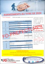 Avancements suite à l’instruction du 6 juillet 2023