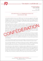 Déclaration de la Commission exécutive FO du 20 juillet 2023