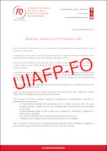 Déclaration liminaire FO au CCFP du 14 novembre 2023 et communiqué unitaire