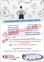 Calendrier des paies 2024