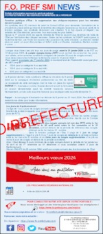 Newsletter – FOPREF SMI – Janvier 2024