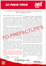 AEF “lu pour vous” – ” Le ministère de l’intérieur dresse un état des lieux du nouveau plan d’actions des SGCD”