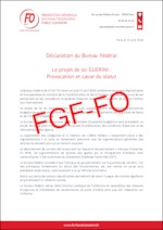 Déclaration du Bureau fédéral du 15 avril 2024 – Le projet de loi Guérini : Provocation et casse du statu