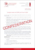Compte-rendu du CSFPE du 29/04/2024 – Déclaration unitaire des organisations syndicales représentatives