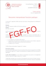 Rencontre intersyndicale Fonction publique du 11 septembre 2024 au siège de la CGT