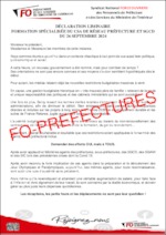Déclaration liminaire lors de la FS CSAR préfectures SGCD du 26 septembre 2024