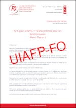 +2% pour le SMIC = +0,06 centimes pour les fonctionnaires. Merci Patron !