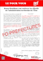 Bruno Retailleau veut renforcer les effectifs de l’administration territoriale de l’État