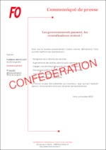Les gouvernements passent, les revendications restent !